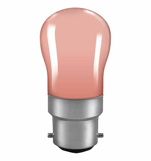 15w B22 Small Screw Pink Coloured Pygmy Light Bulb Dimmable Lamp